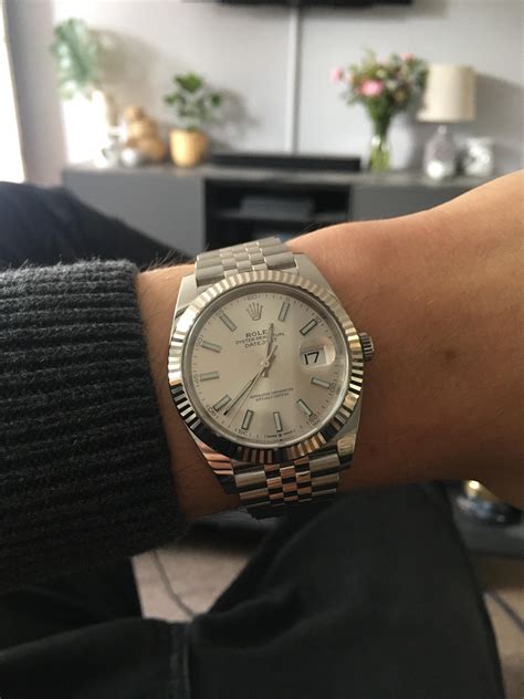 rolex zilver|rolex datejust 41 silver.